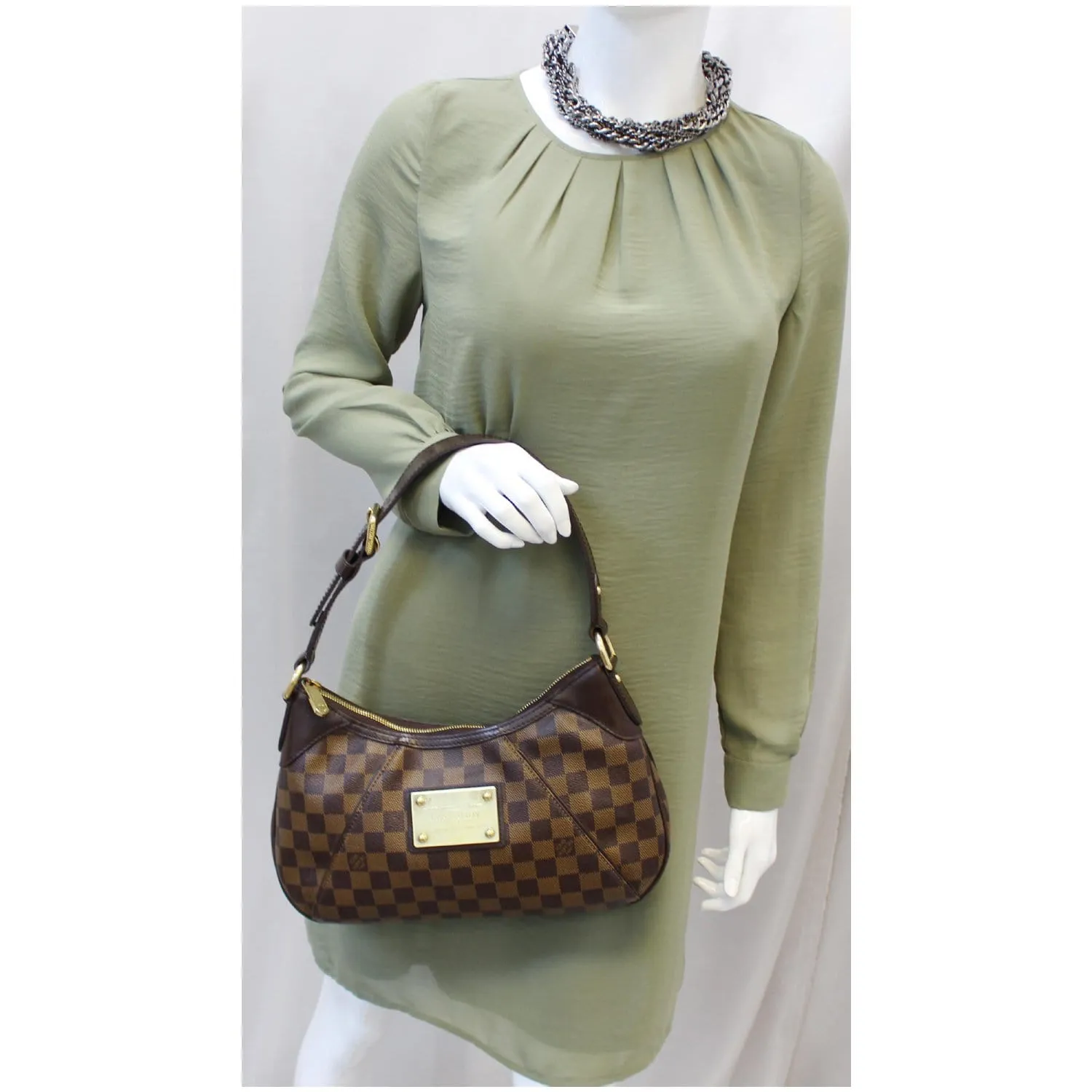 LOUIS VUITTON Thames PM Damier Ebene Shoulder Bag Brown - 20% OFF