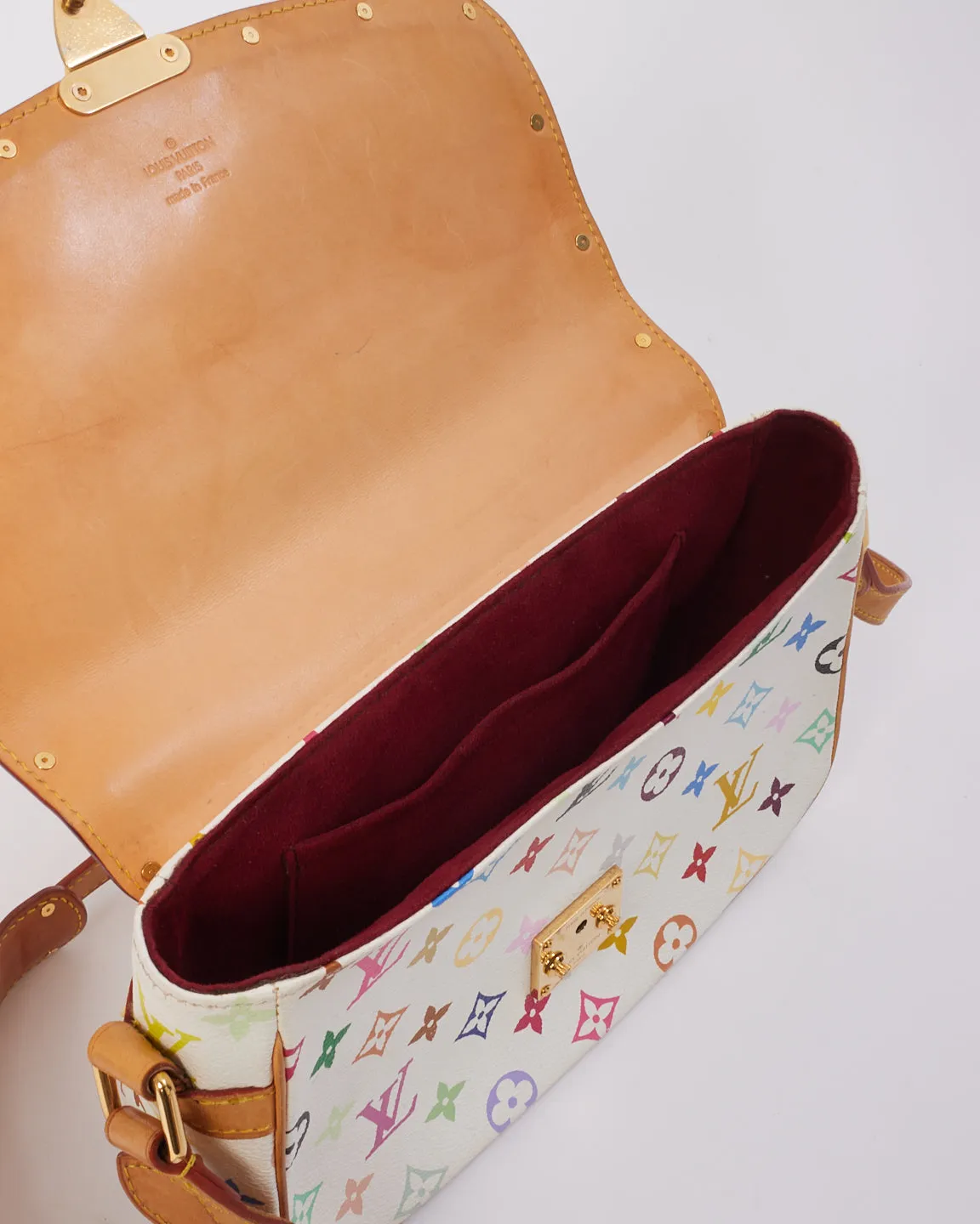 Louis Vuitton White Monogram Multicolor Murakami Sologne Shoulder Bag