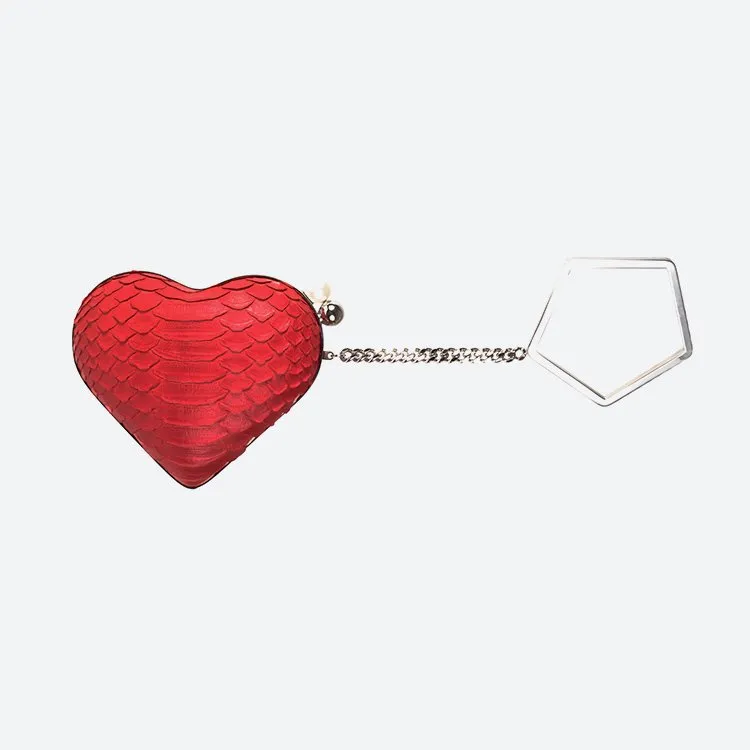 LULU RED PYTHON BAG