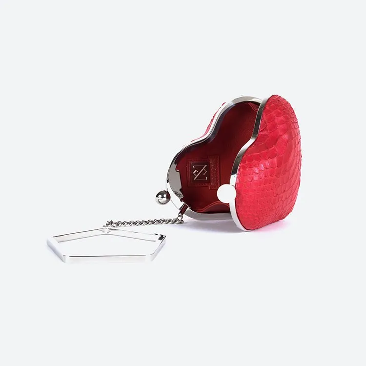 LULU RED PYTHON BAG