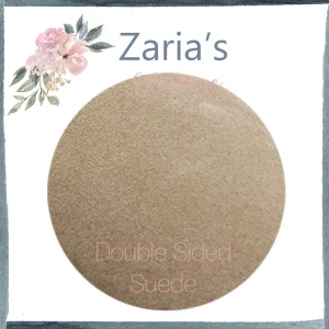 Luxe DOUBLE SIDED Suede Nubuck Faux Leather Sheets ~ Light Tortilla Brown