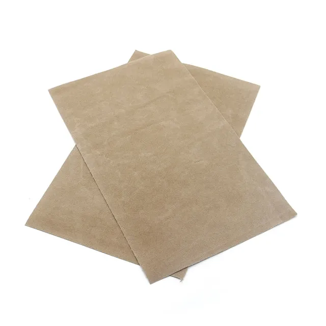 Luxe DOUBLE SIDED Suede Nubuck Faux Leather Sheets ~ Light Tortilla Brown