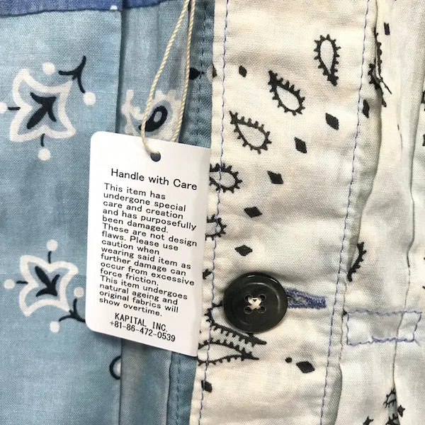 [M or L] Kapital Kountry Vintage Bandana Patchwork Shirt Jacket Blue