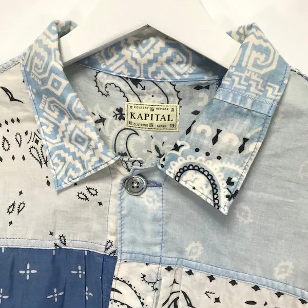 [M or L] Kapital Kountry Vintage Bandana Patchwork Shirt Jacket Blue