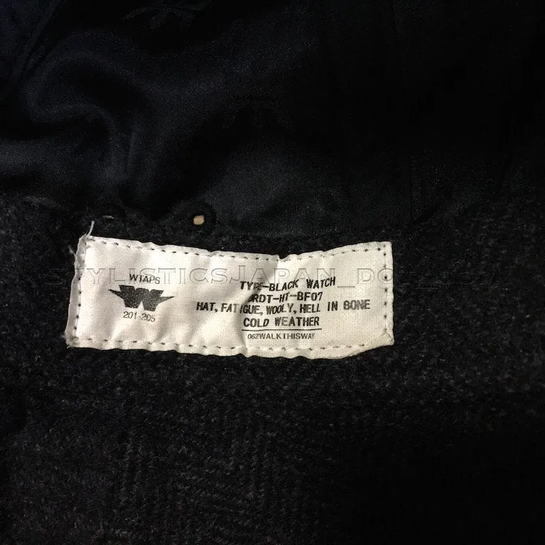[M] WTaps Black Watch Herringbone Wool Bucket Hat Charcoal