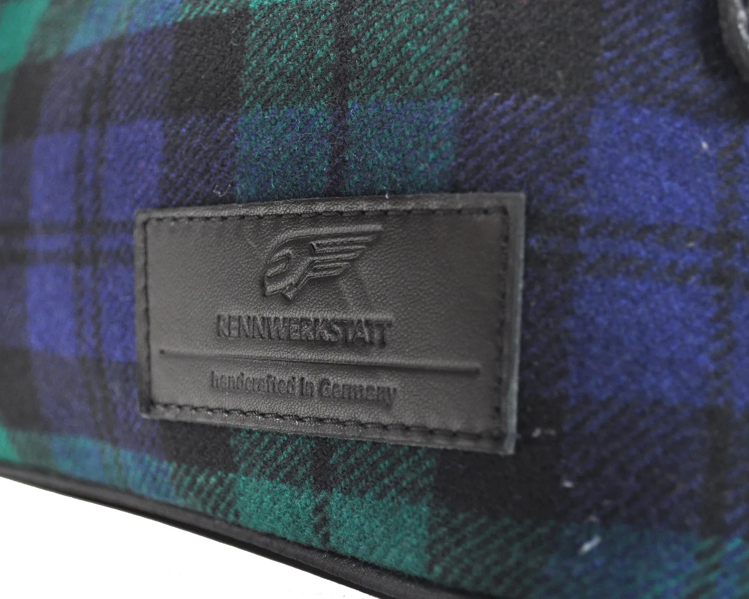 MakeUp Bag / Dopp Kit - Tartan Green-Blue-Black