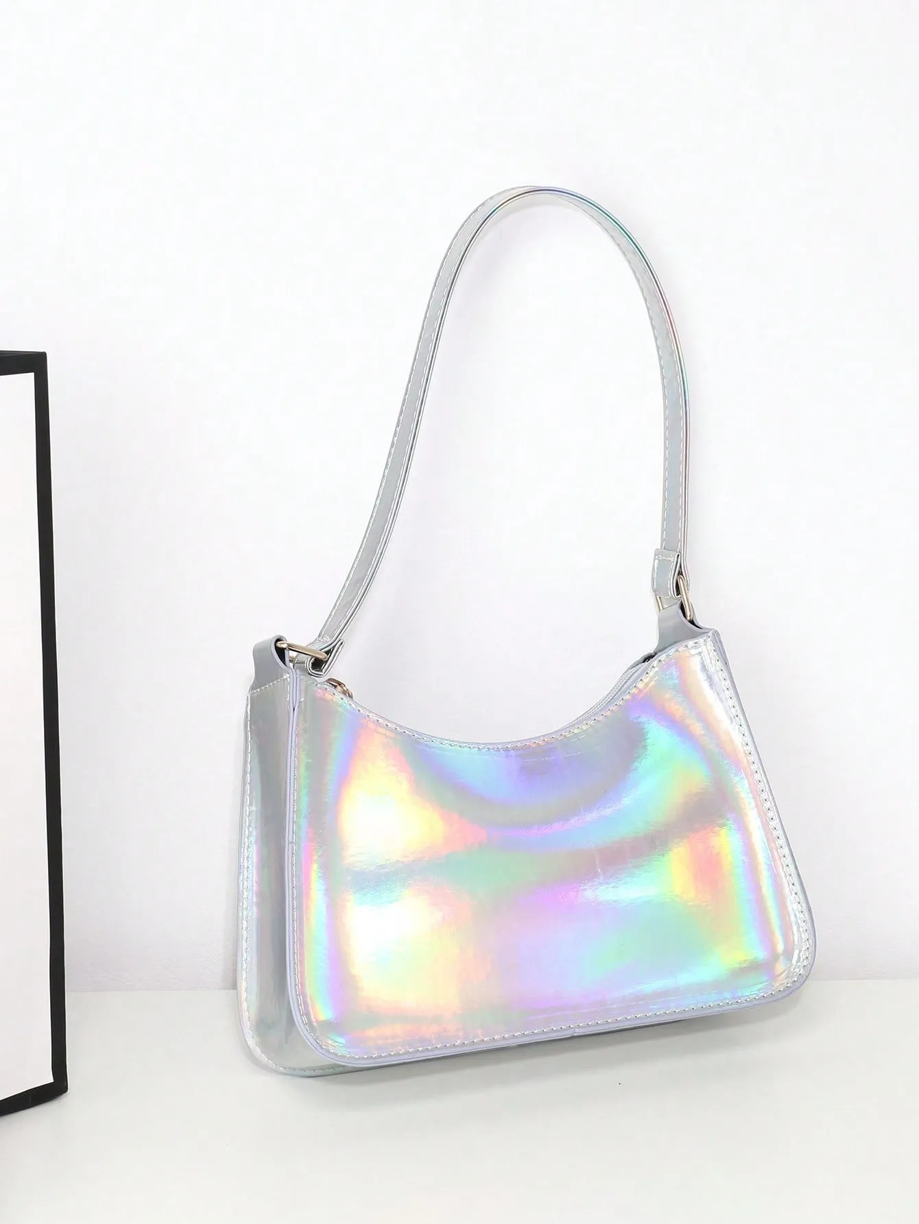 Medium Hobo Bag Holographic With Zipper Funky FD