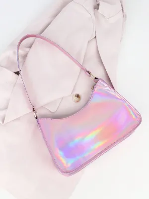 Medium Hobo Bag Holographic With Zipper Funky FD