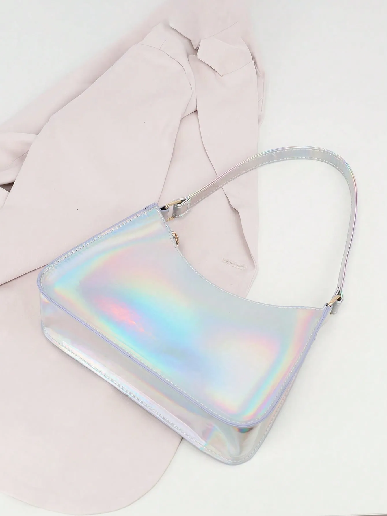 Medium Hobo Bag Holographic With Zipper Funky FD