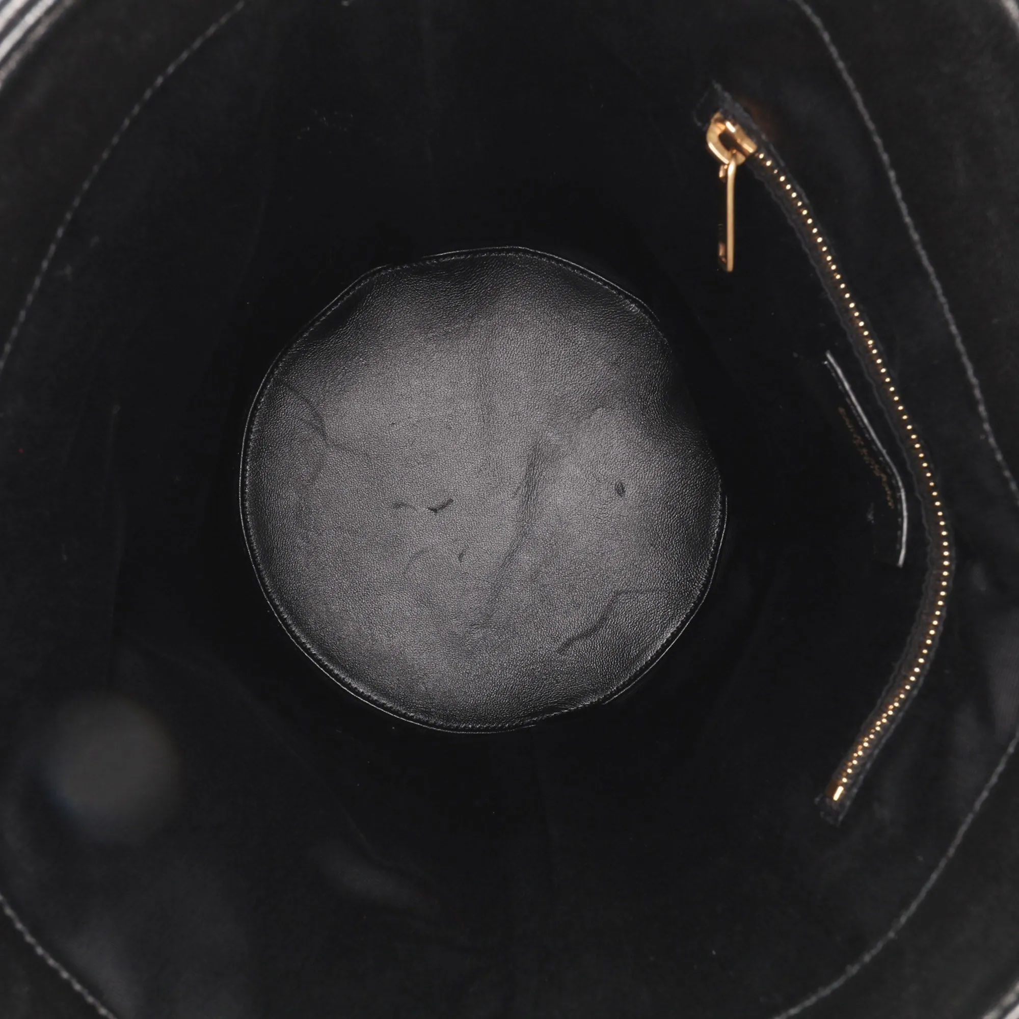 Medium Lambskin Cecile Bucket Bag