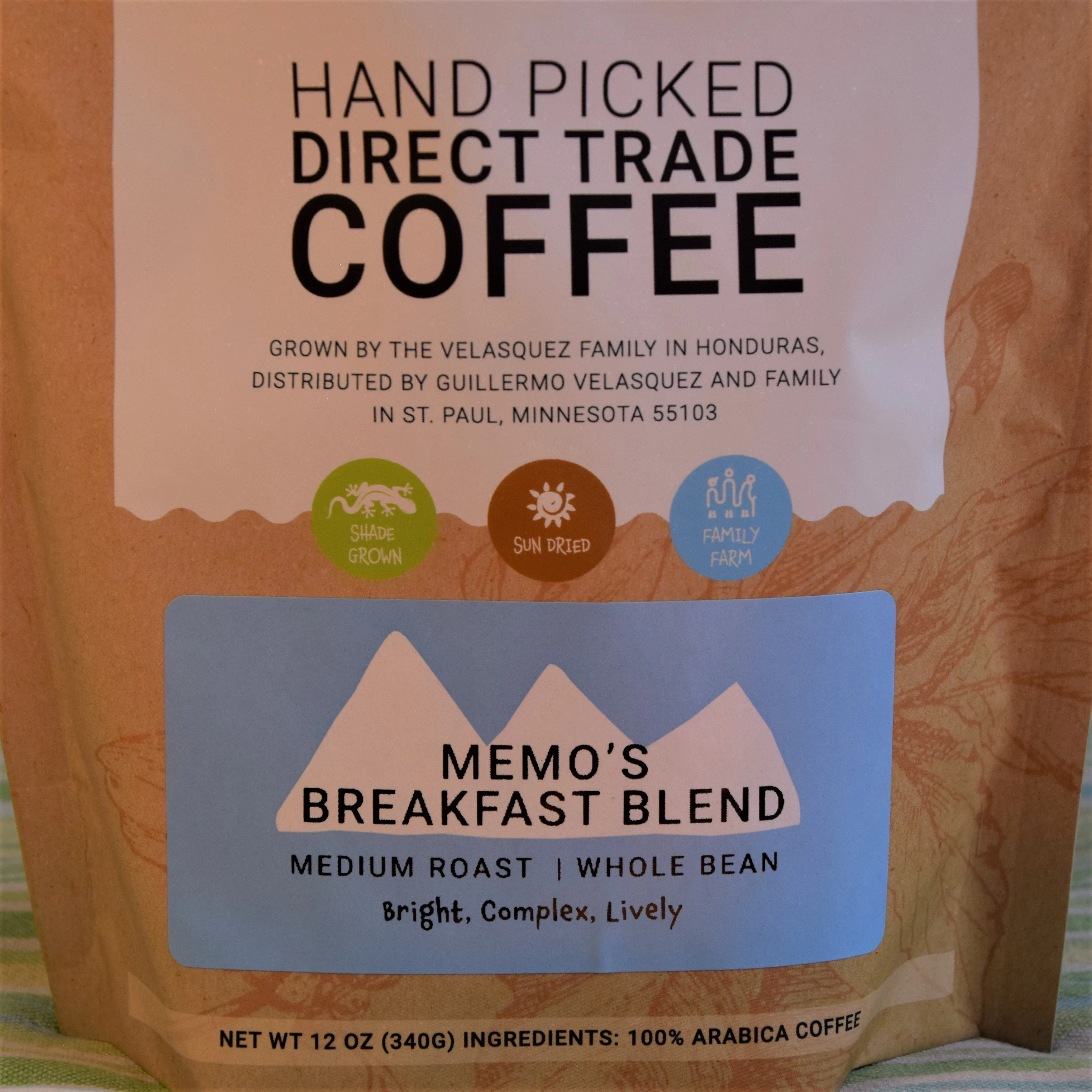 Memo's Breakfast Blend Coffee (blend of light & dark) - Fundraiser | Bright, Complex, Lively