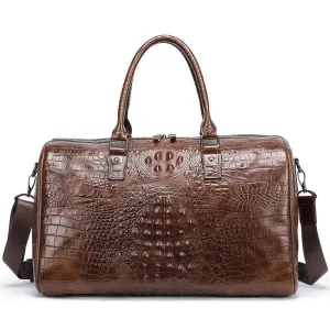 Men's Fashion Leather Travel Bag – Real Leather Overnight Duffel