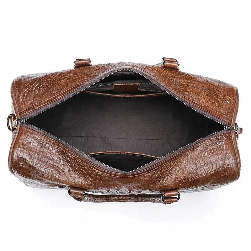 Men's Fashion Leather Travel Bag – Real Leather Overnight Duffel