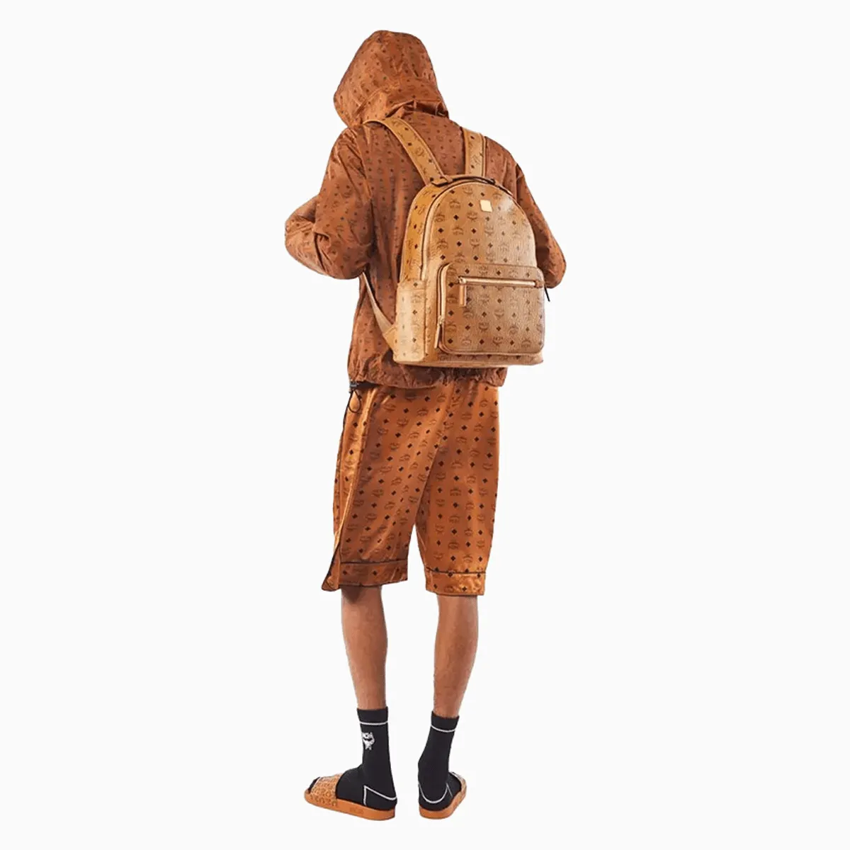 Men's Medium Stark In Visetos Cognac Backpack