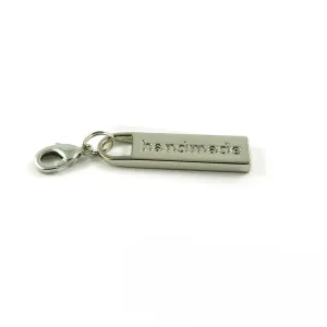 Metal Zipper Pull Handmade in Nickel