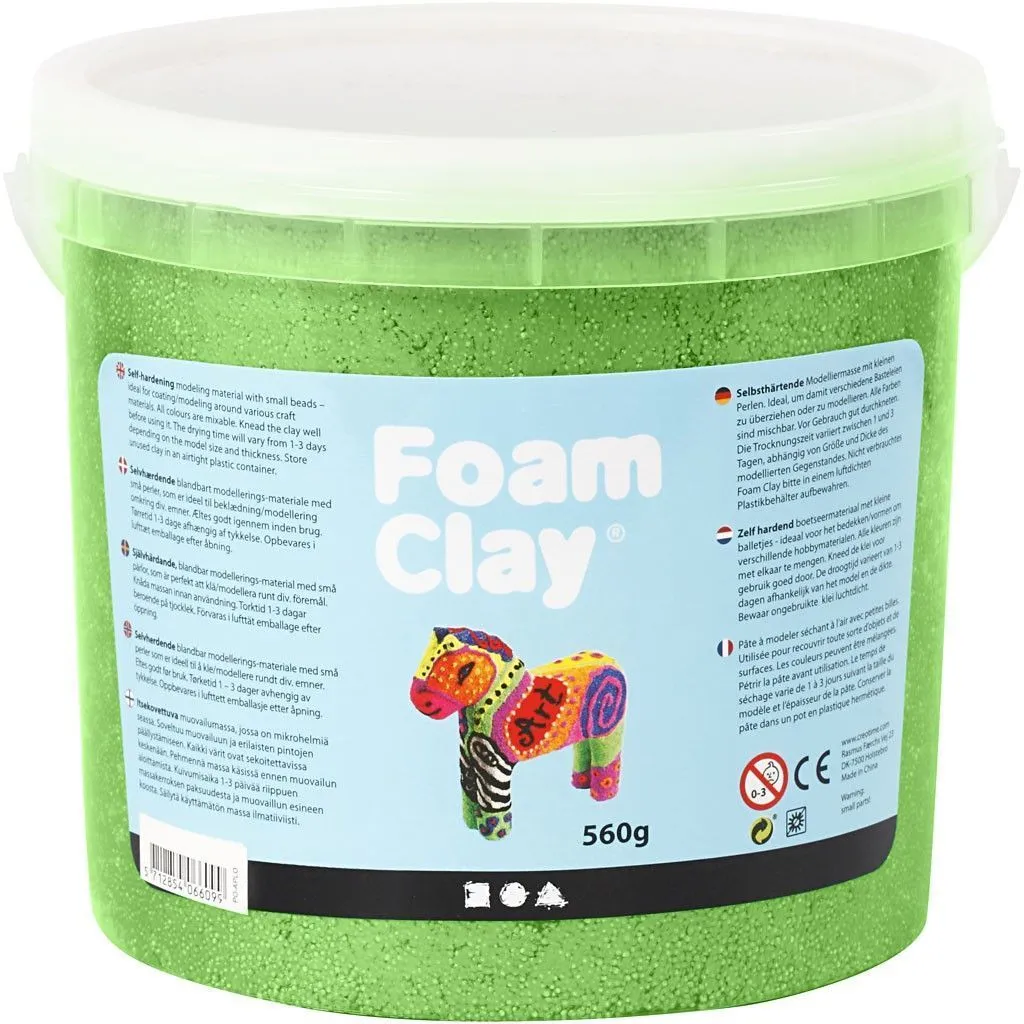 Metallic Green Colour Modelling Material Small Beads With Plastic Bucket 560 g