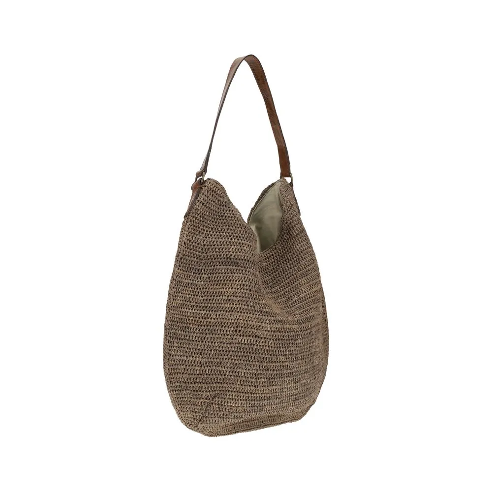 Meva Raffia Shoulder Bag