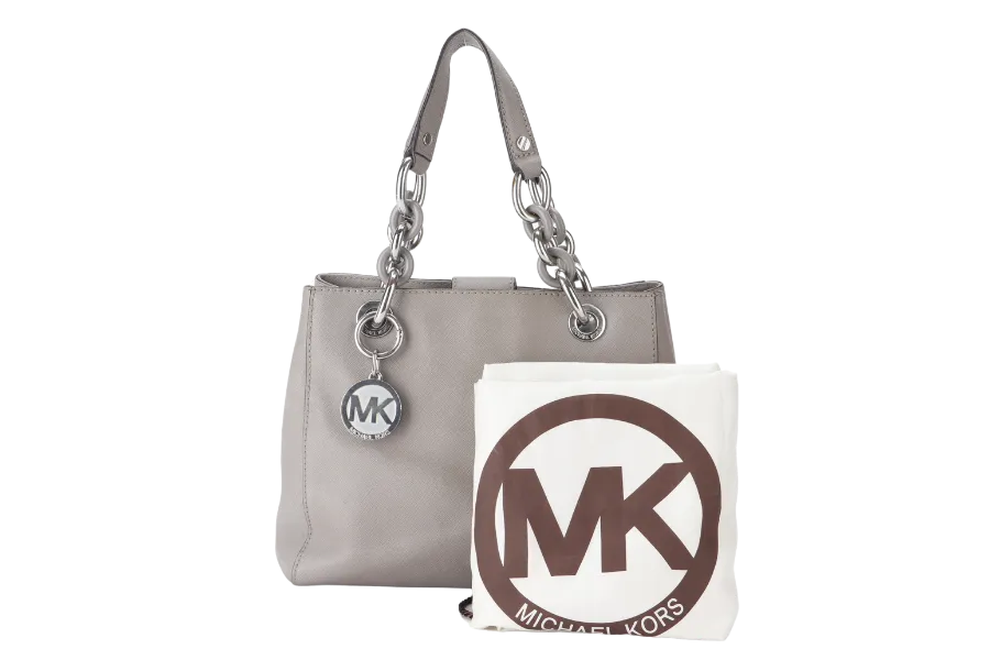 MICHAEL KORS SHOULDER BAG (AP-1507 30S5SCYS1L)GREY LEATHER WITH DUST COVER (NO LONG STRAP)