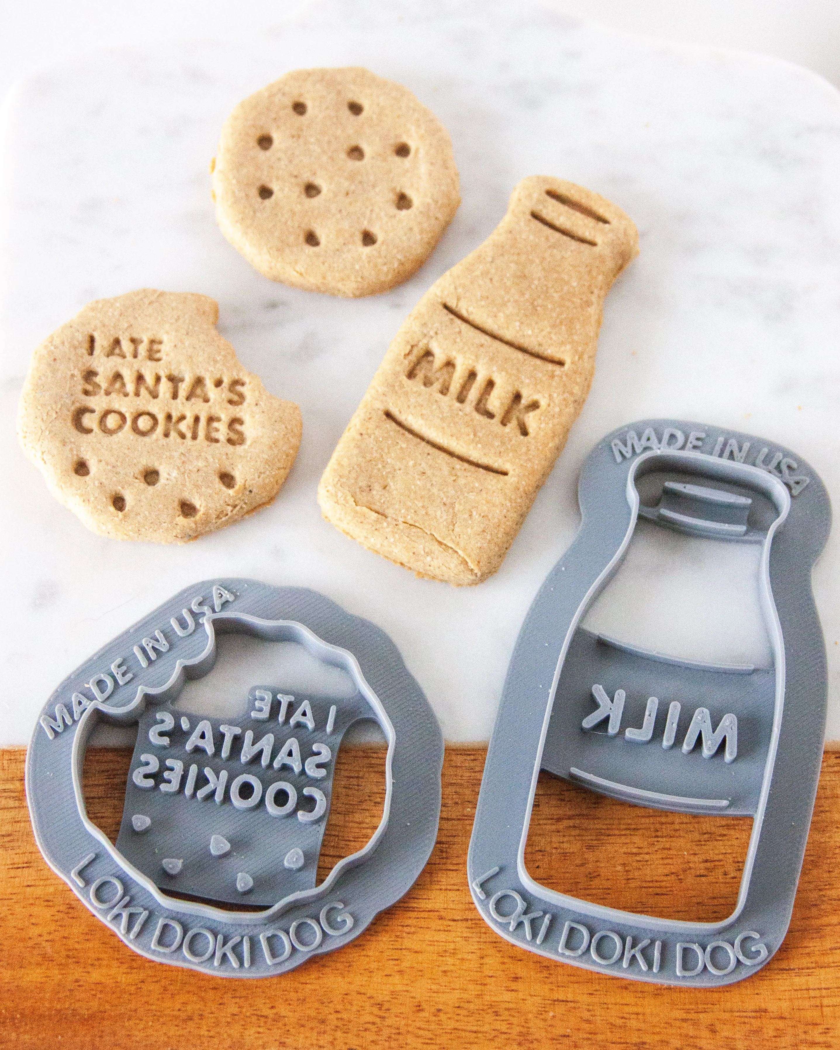 Milk & Cookies for Santa Dog Biscuit Cutters (BUNDLE of 3)