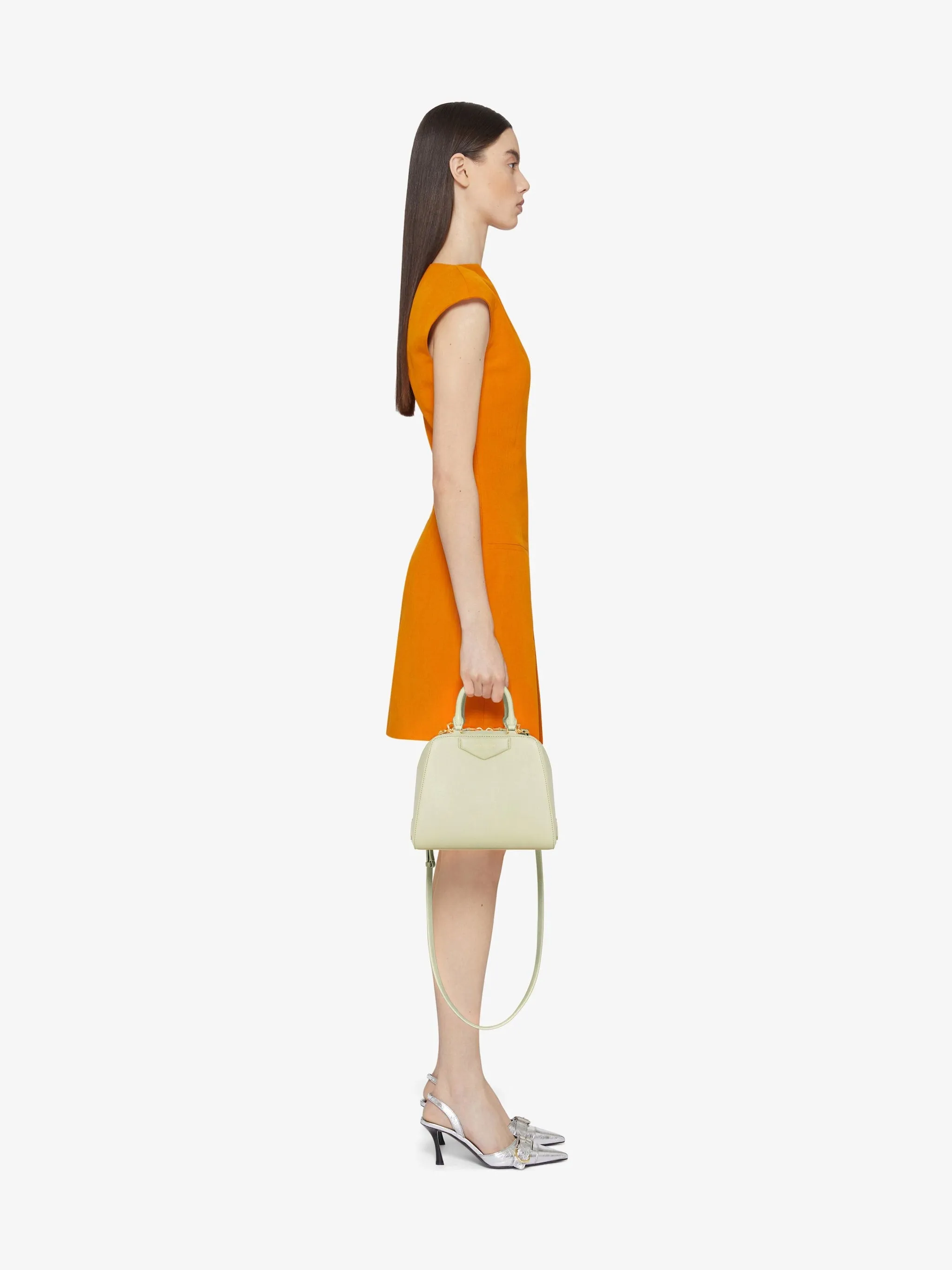 Mini Antigona Cube Bag In Leather