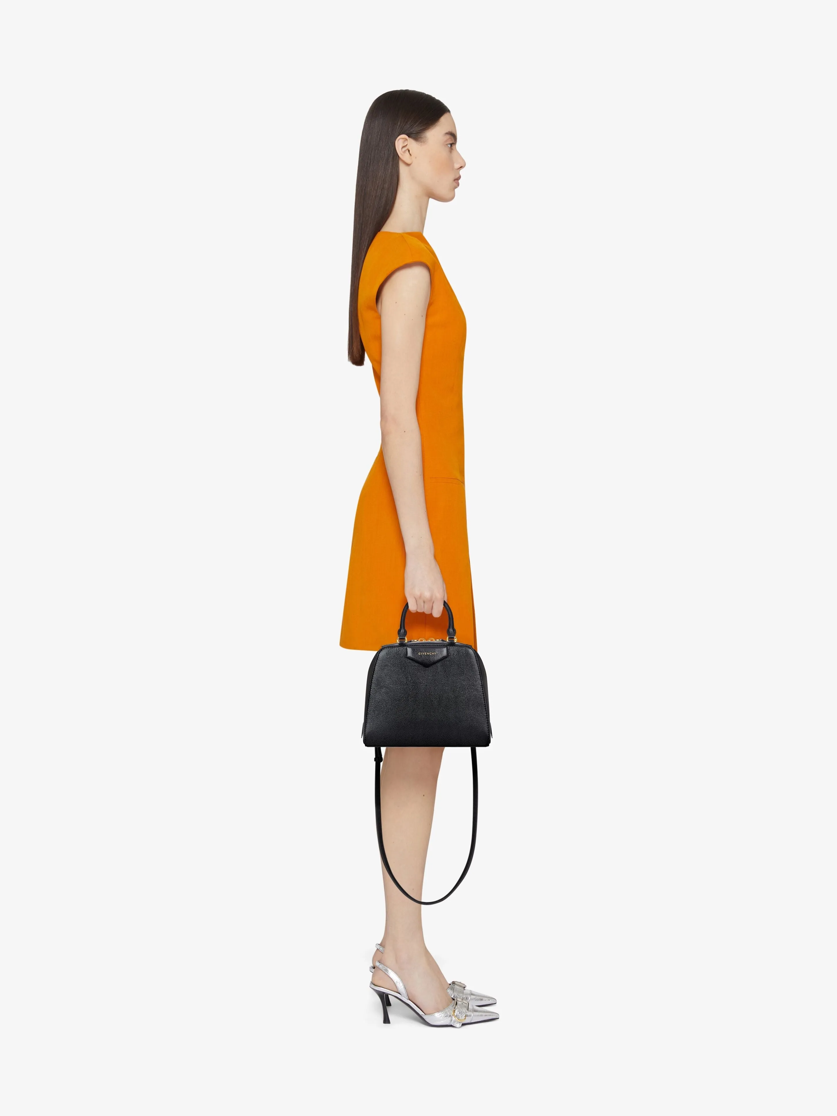 Mini Antigona Cube Bag In Leather
