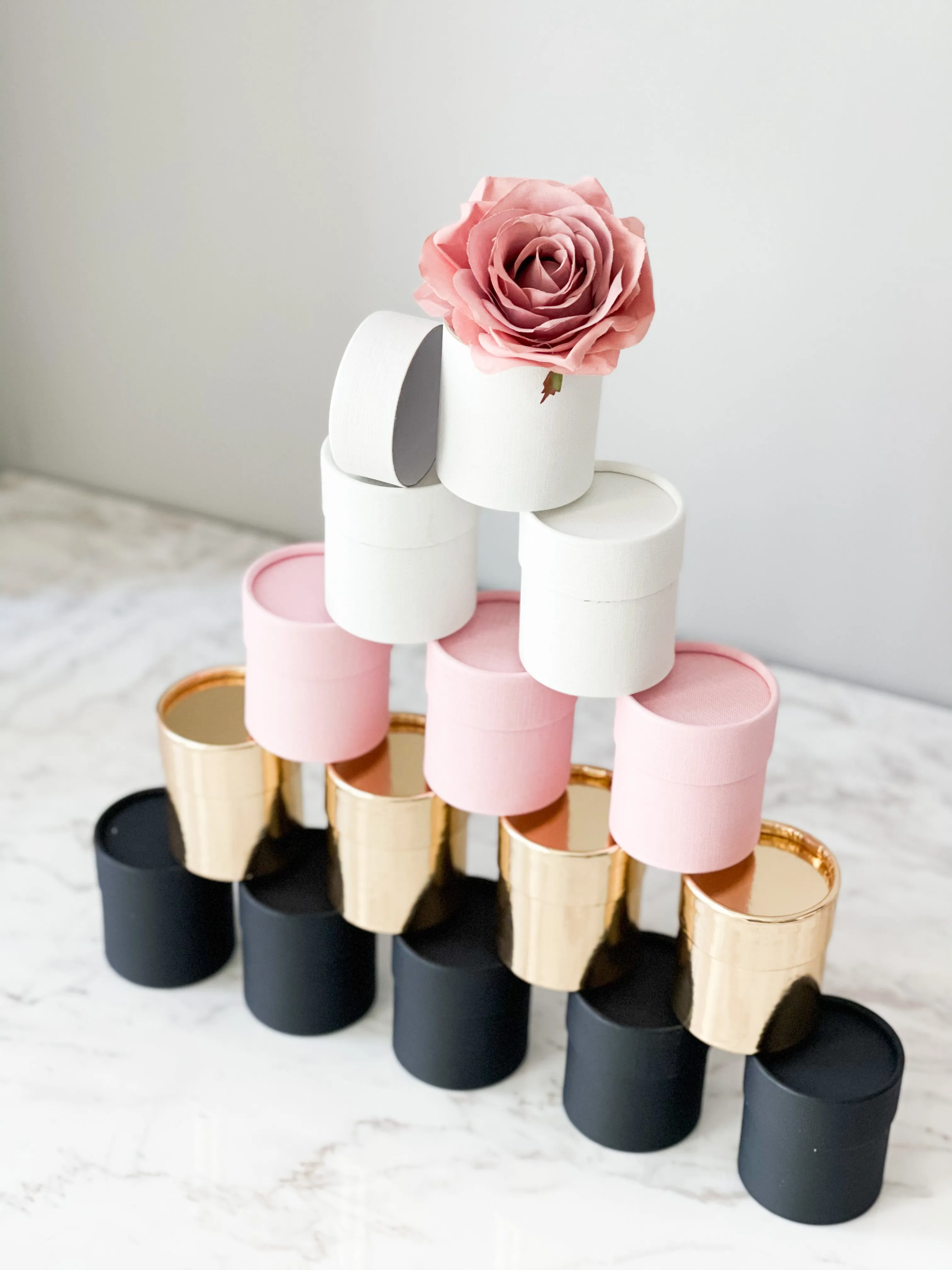 Mini flower/gift box with lid in variety color (10pc/order)
