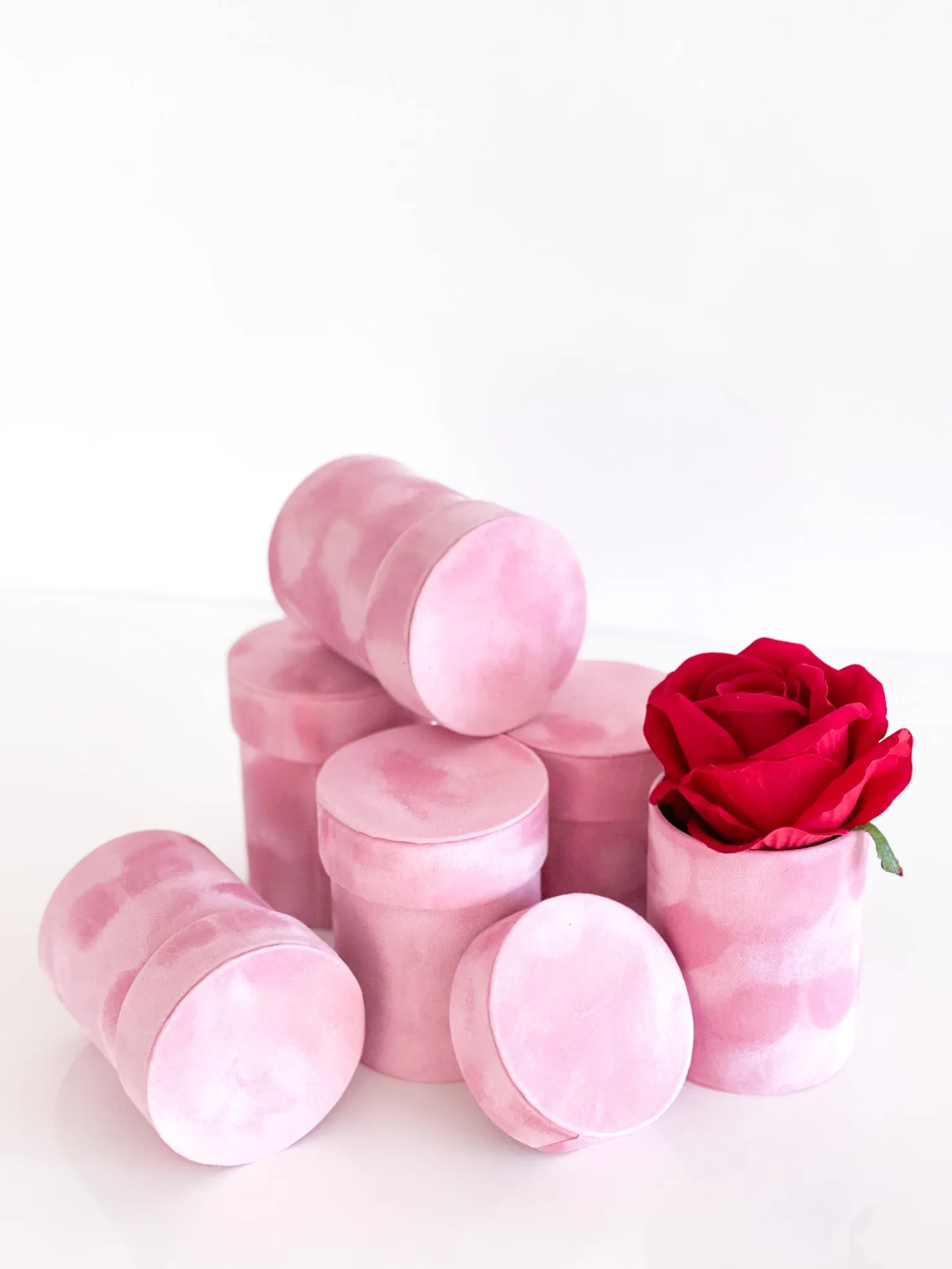 Mini Velvet flower box for single Flower (with plastic liner)