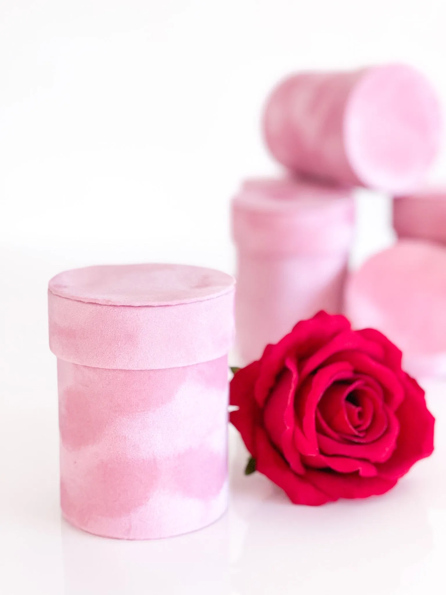 Mini Velvet flower box for single Flower (with plastic liner)