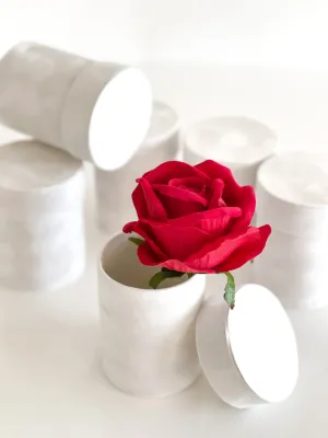Mini Velvet flower box for single Flower (with plastic liner)