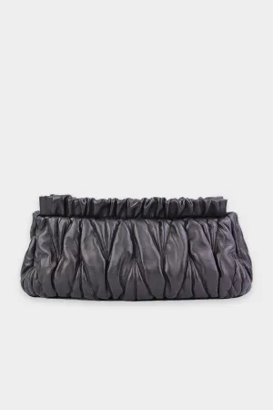 Miu Miu Black Leather Large Clutch