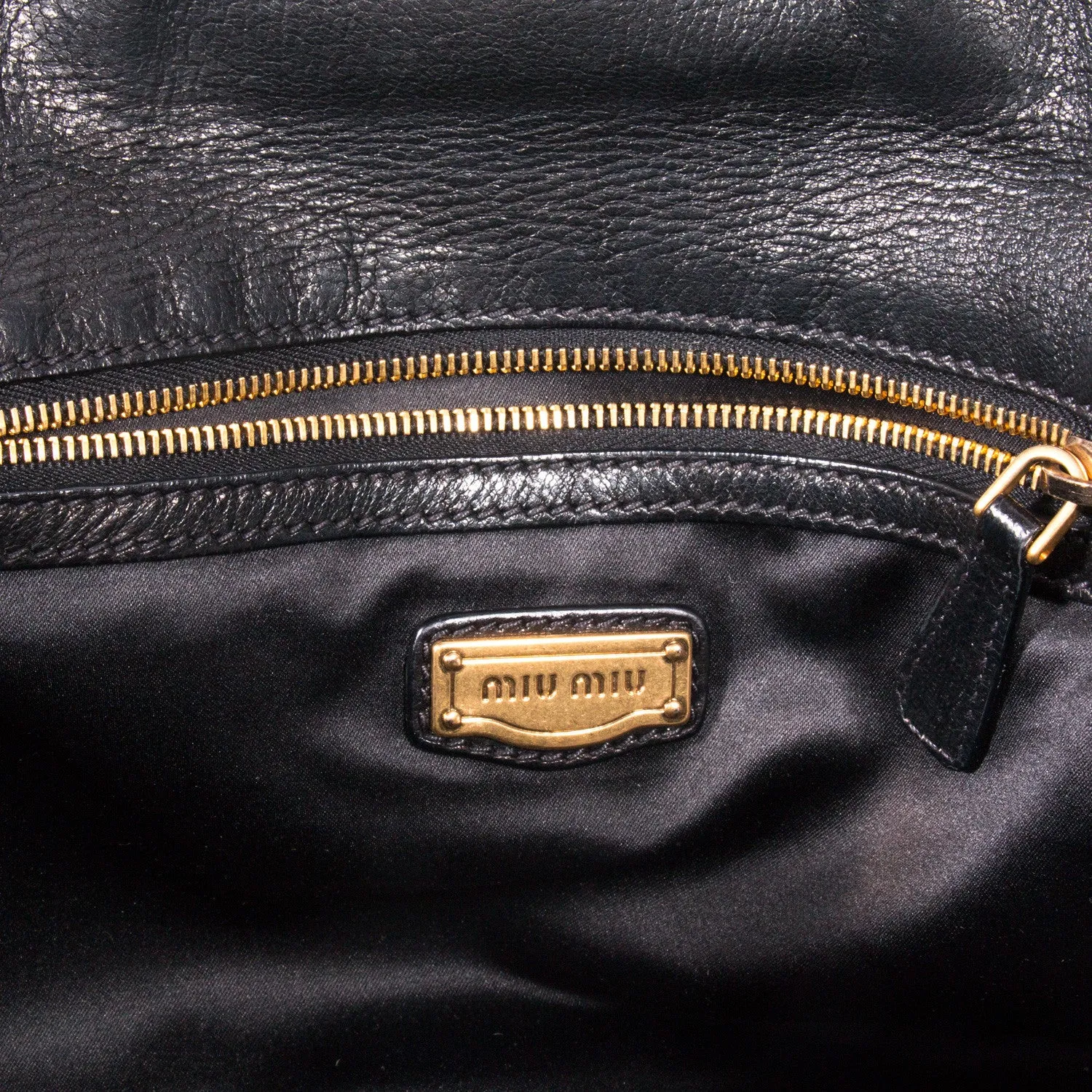 Miu Miu Leather Baguette