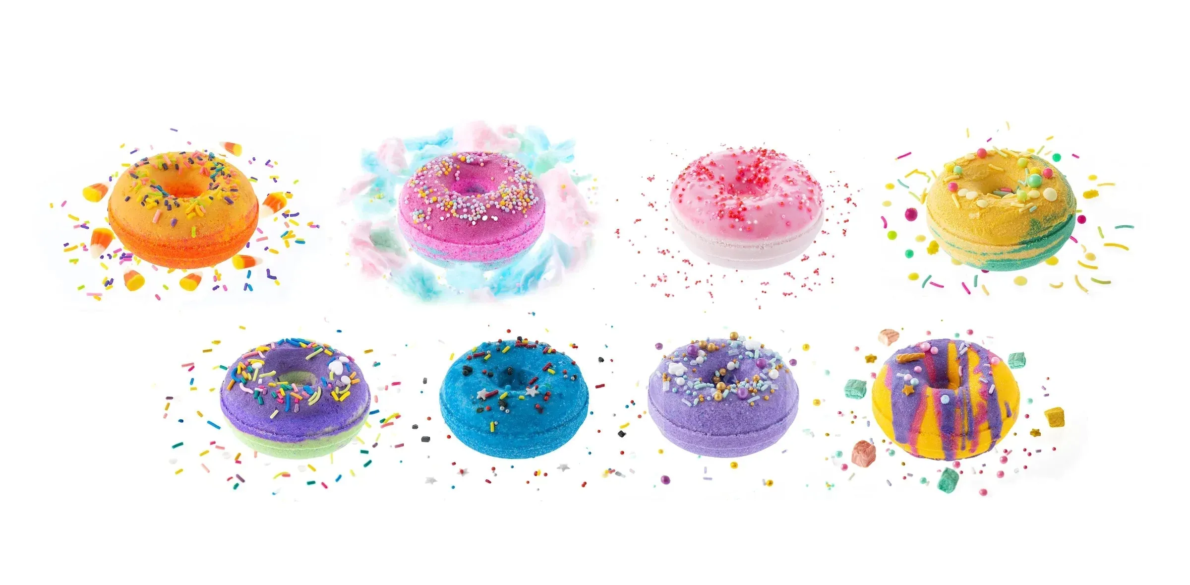 Monkey Farts Rejuvenating Donut Shape Bath Bombs with Sprinkles