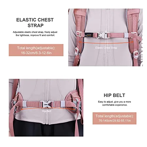 MOUNTAINTOP 40L Hiking Backpack for Women Outdoor Backpack