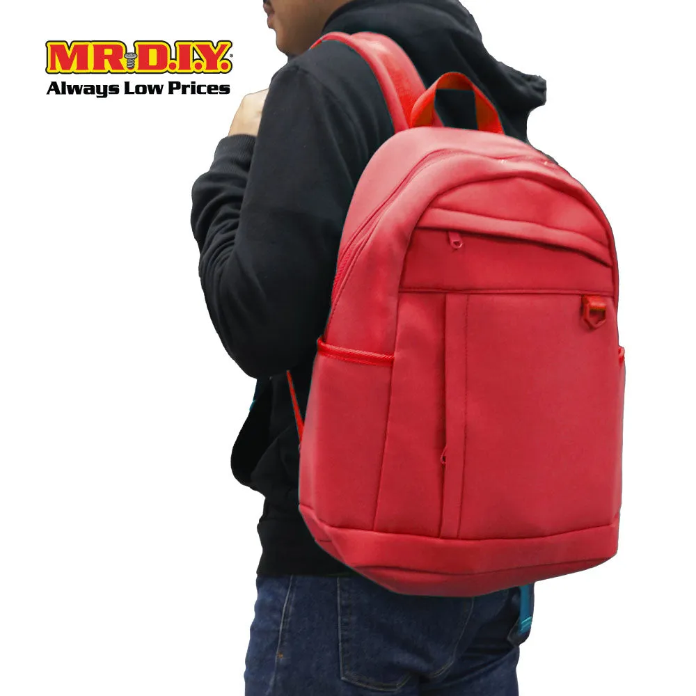 (MR.DIY) Plain Casual Shoulder Backpack  - RED - Color Series