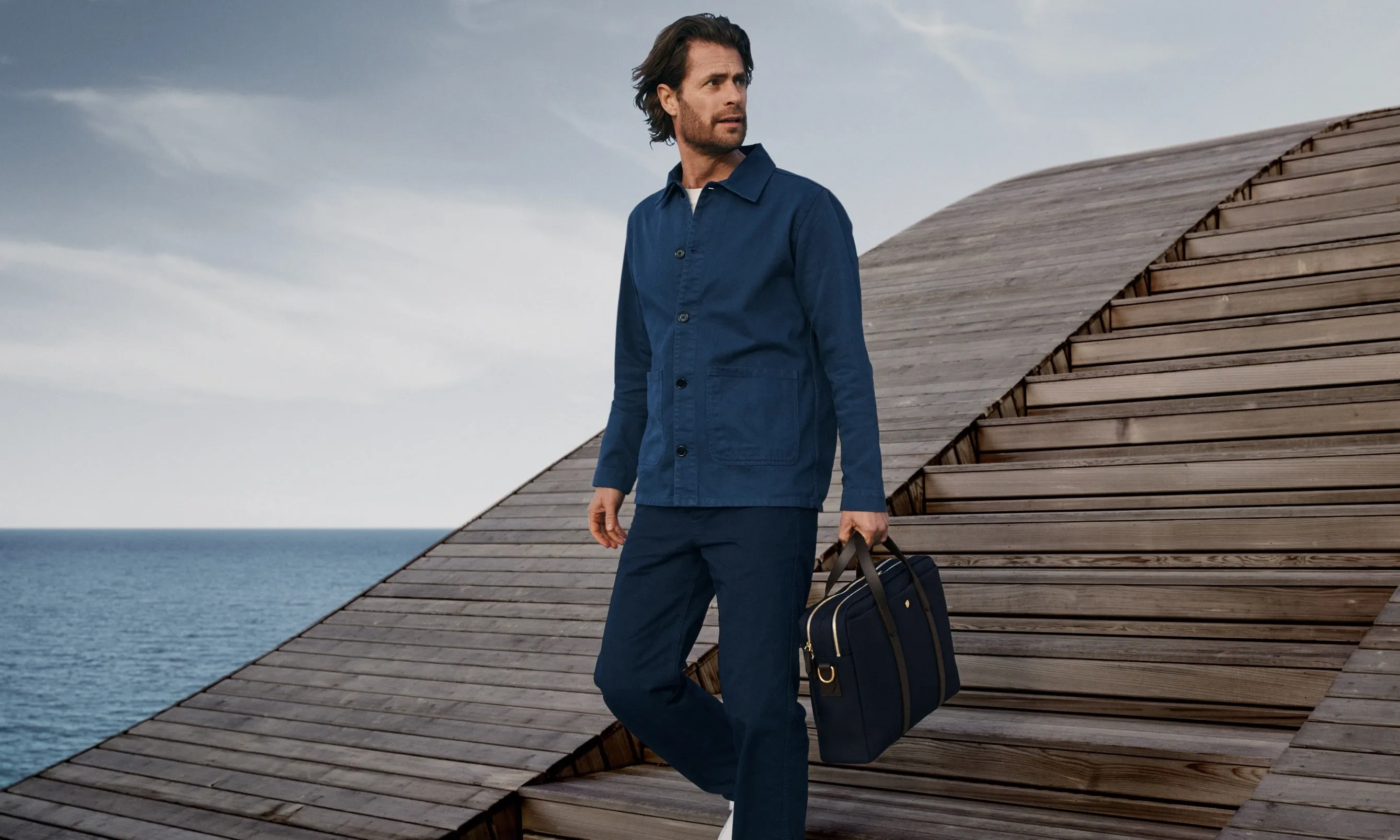 M/S Endeavour - Navy/Dark Brown