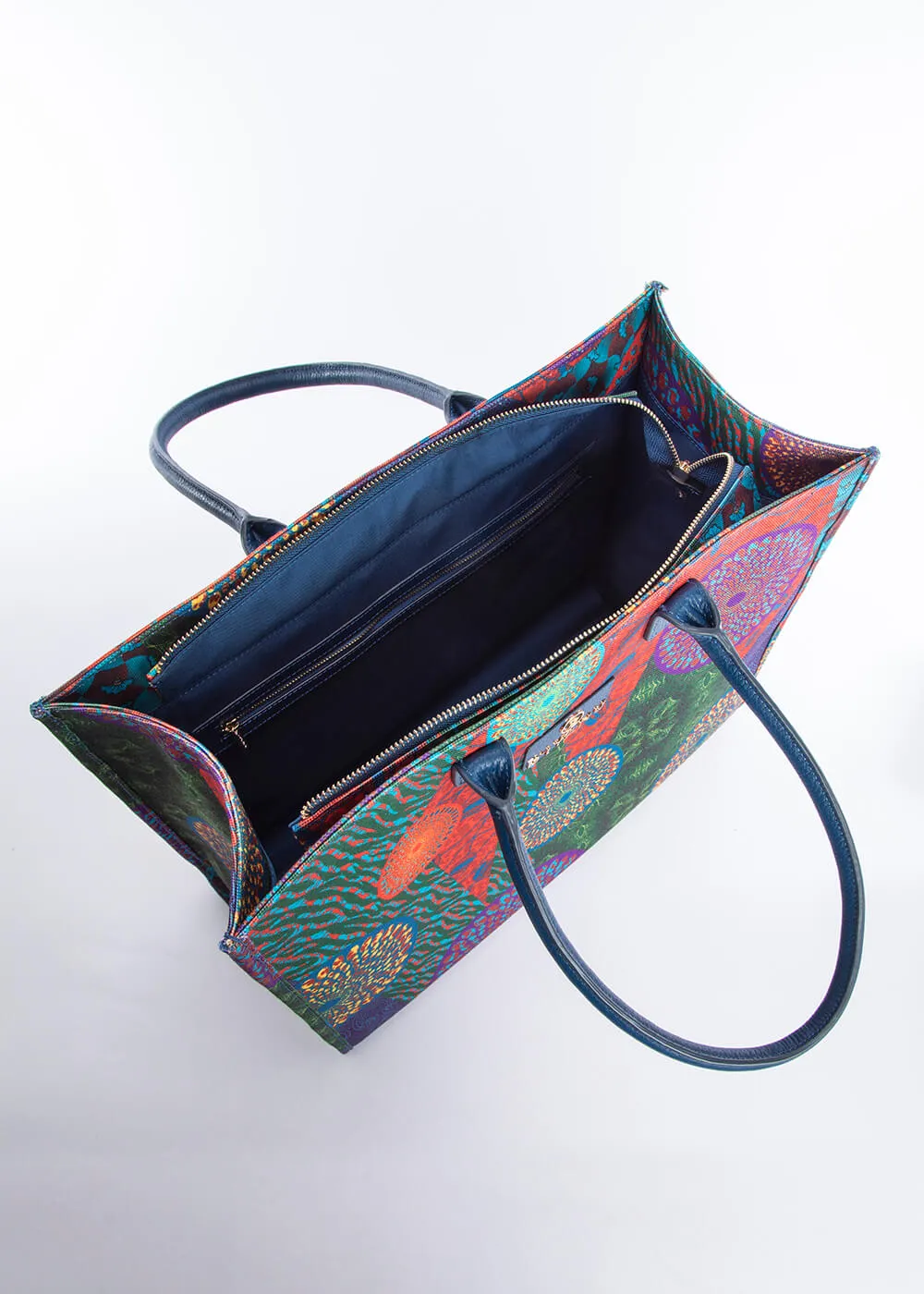 Nabile Women's African Print Large Canvas Tote Bag (New Harvest Multipattern)