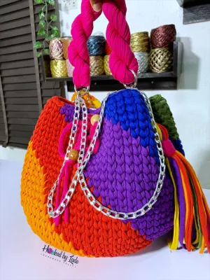'Nana' Multicolored bucket bag (drawstring)