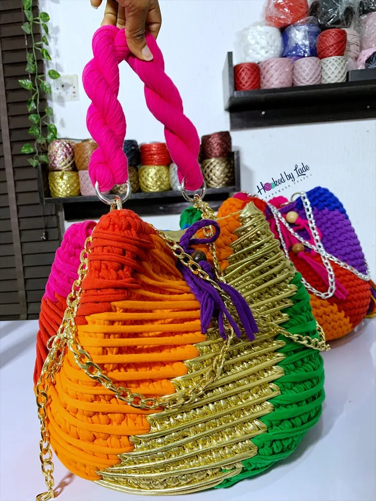 'Nana' Multicolored bucket bag (drawstring)