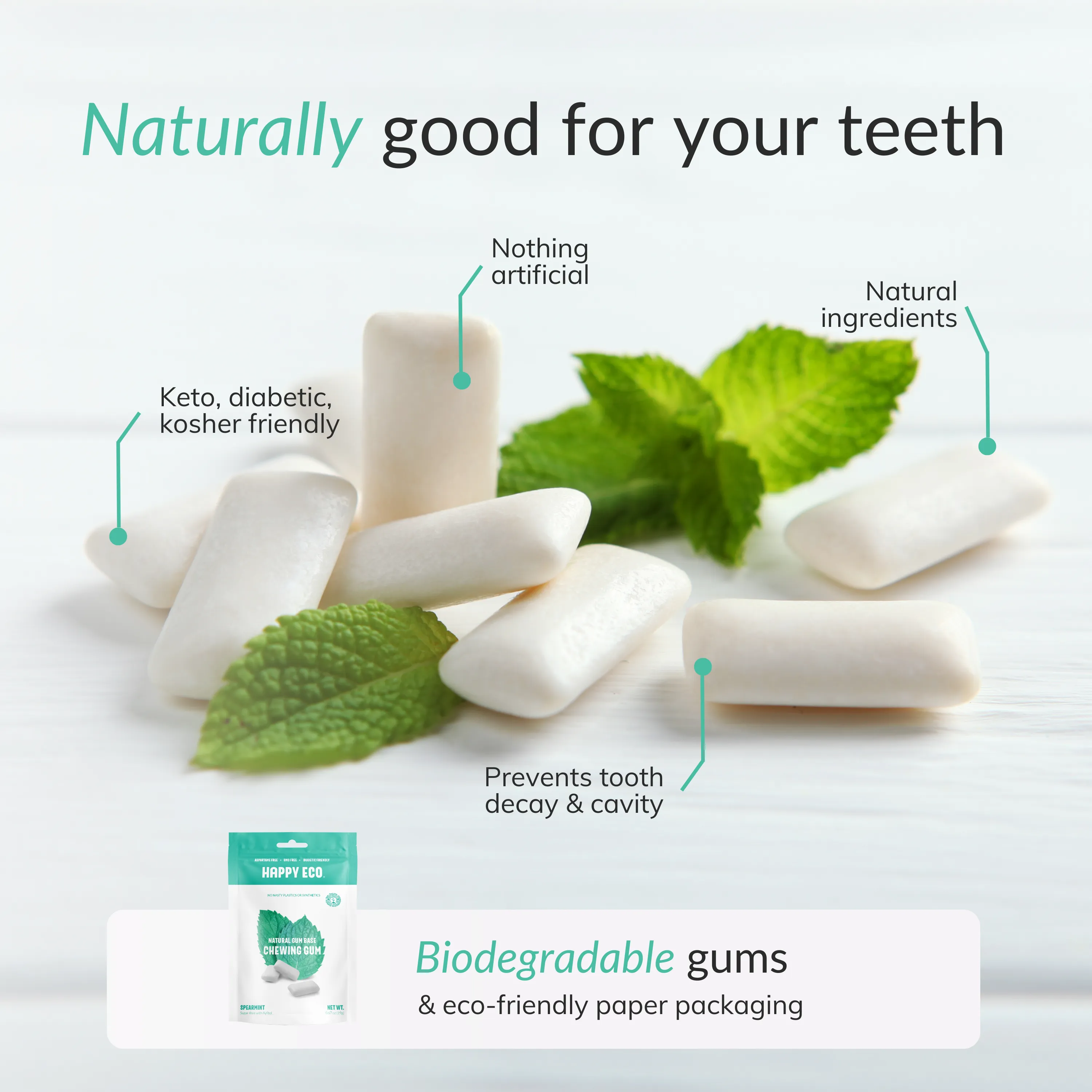 Natural Chewing Gum - Mixed Berries (84pcs)