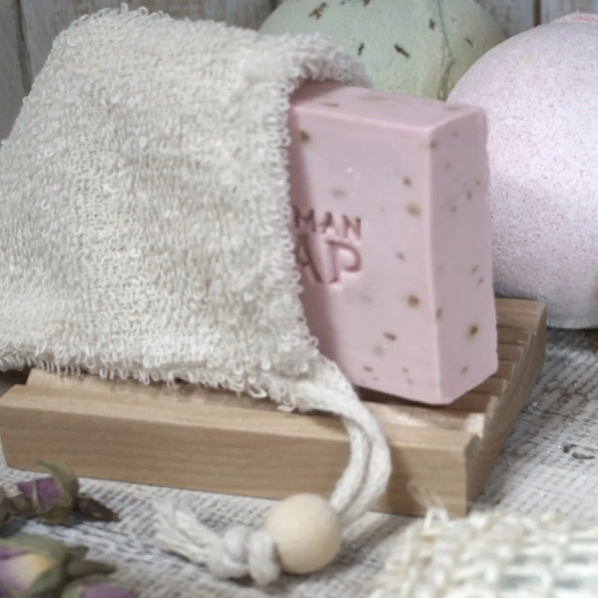 Natural Soap Bag - Bamboo