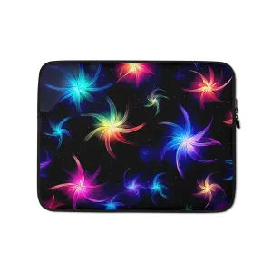 Neon Quantum Pinwheel Star Laptop Sleeve