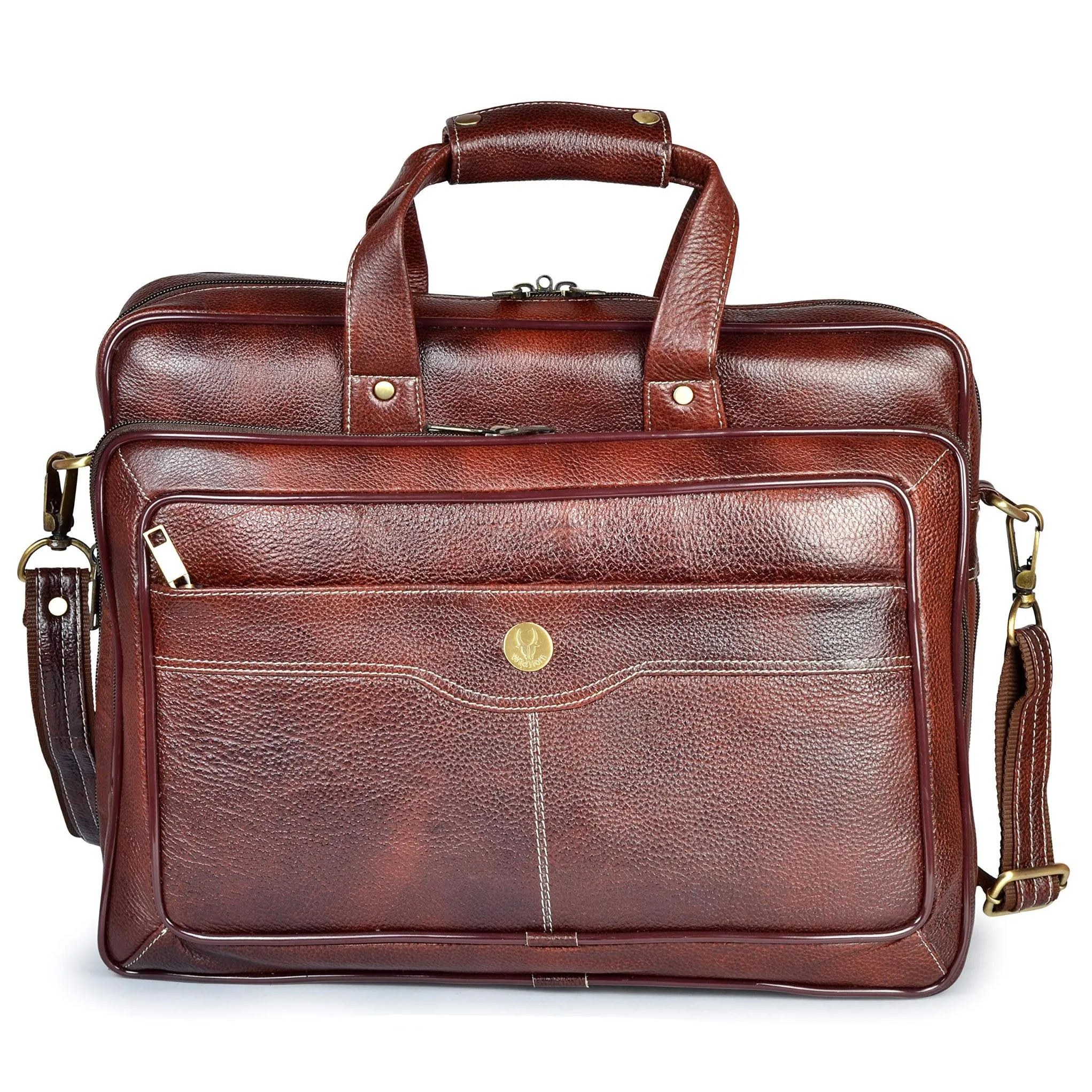 NEVADA Leather Laptop Messenger Bag for Men