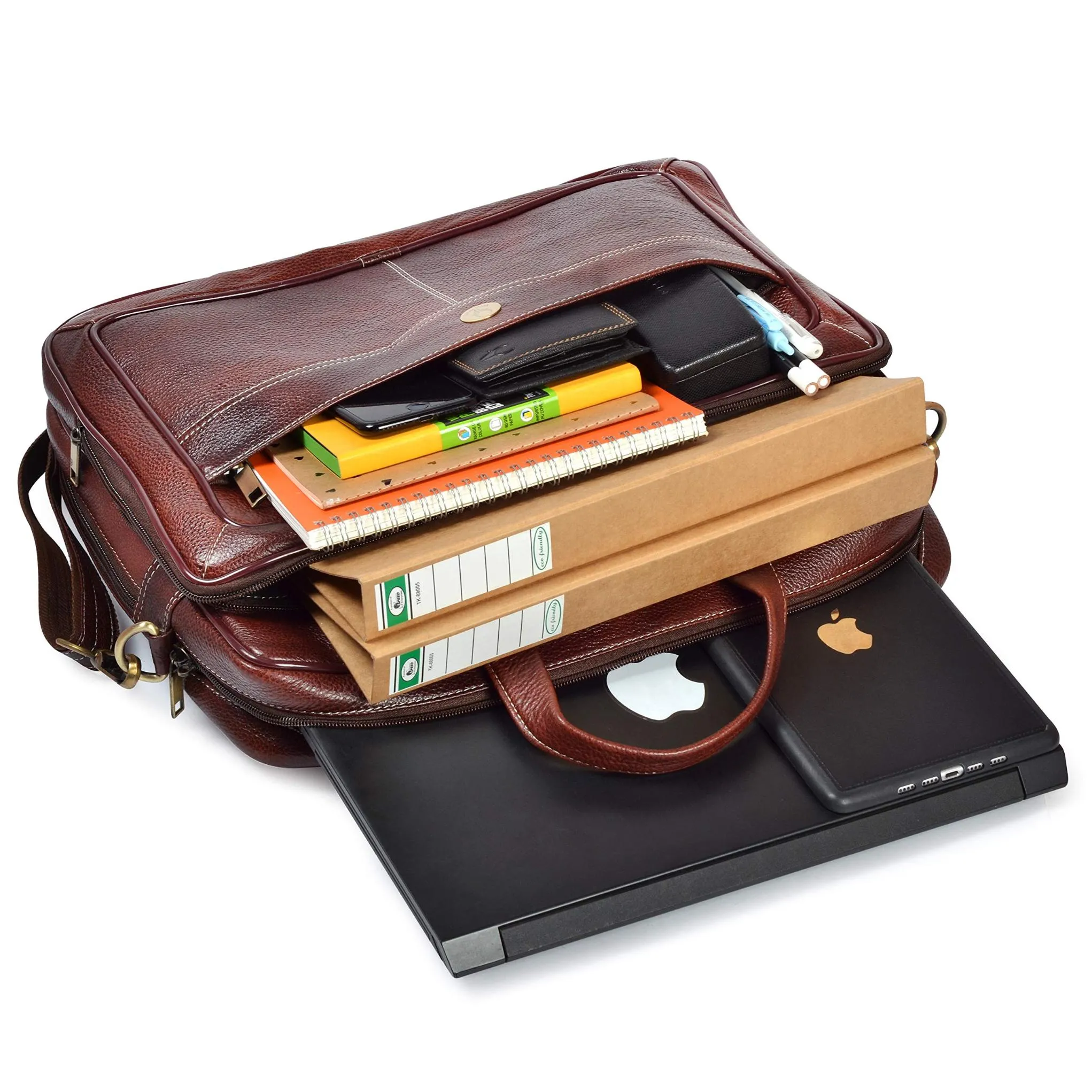 NEVADA Leather Laptop Messenger Bag for Men