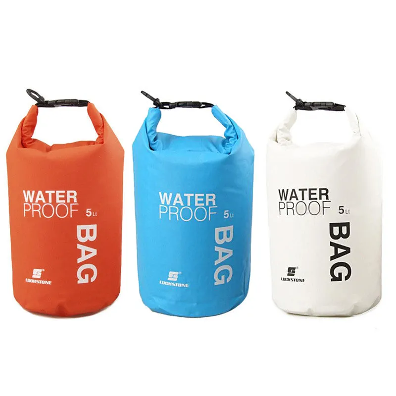 New 5L Waterproof  Water Bags Sack Pouch Canoe Portable Dry Bags for Boating Kayaking Camping Rafting Hiking EA14