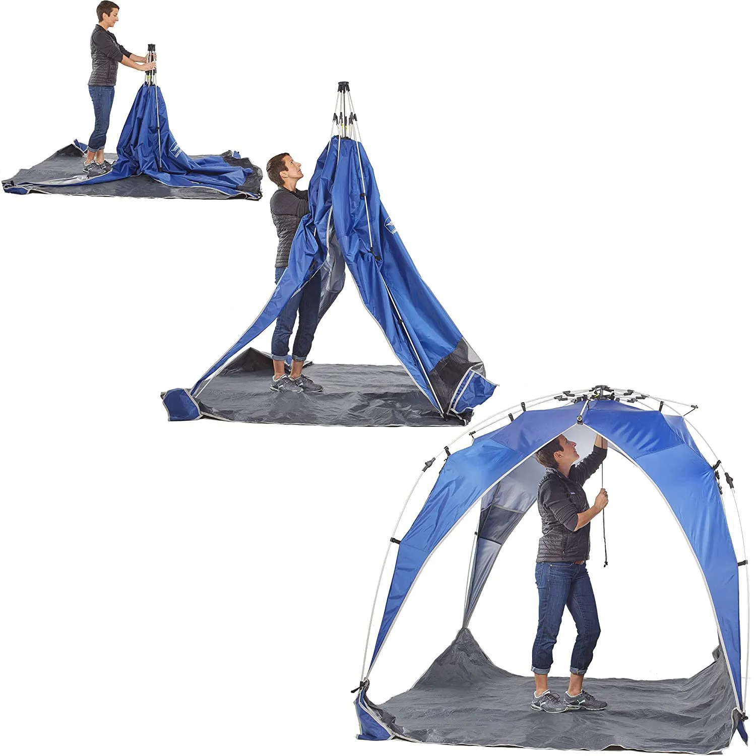 New in box! Lightspeed Outdoors Quick Canopy Instant Pop Up Shade Tent, Blue! Retails $206 