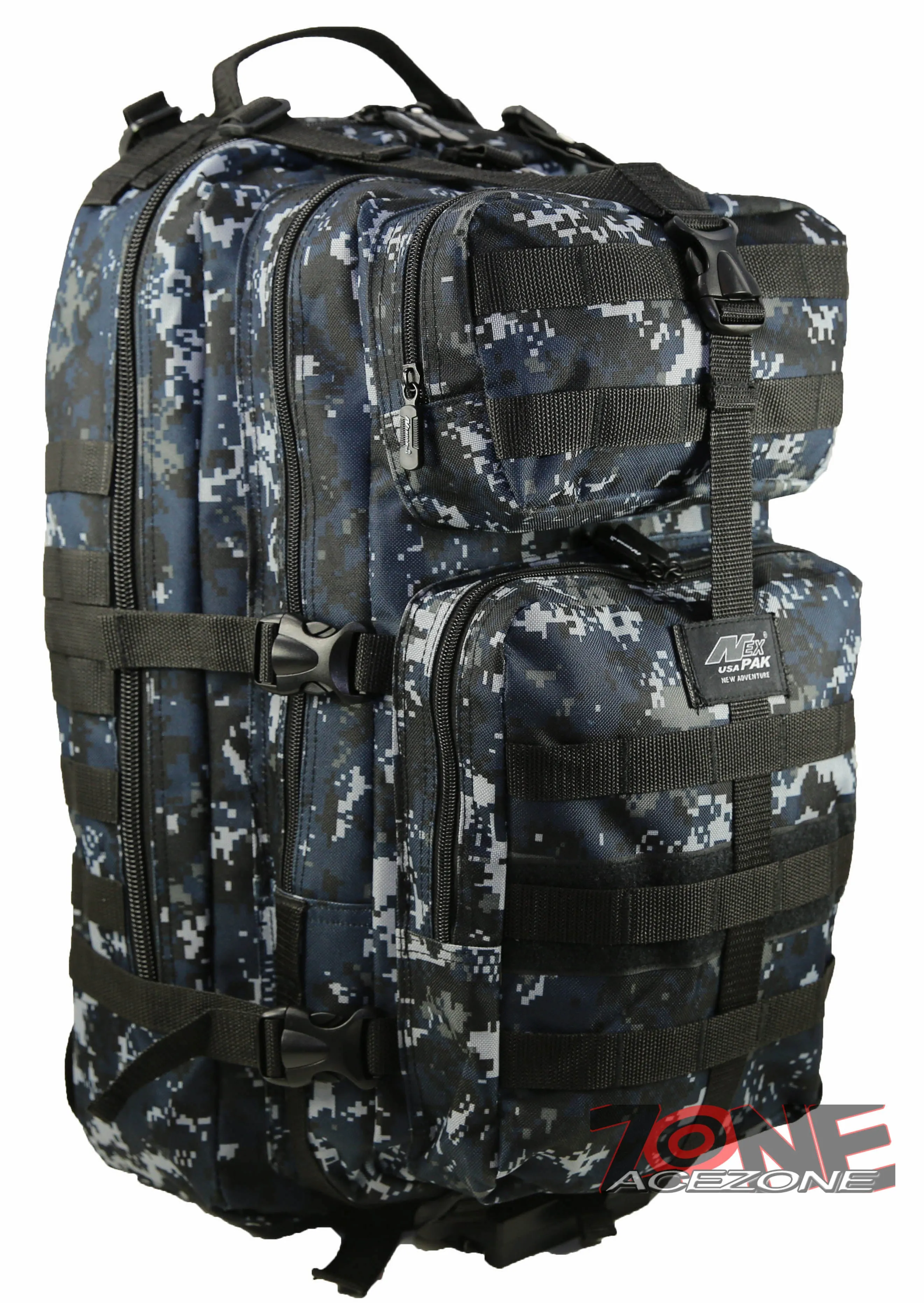 Nexpak USA Backpack Tactical Assault Camping Outdoor ML121 NAVY DIGITAL CAMO