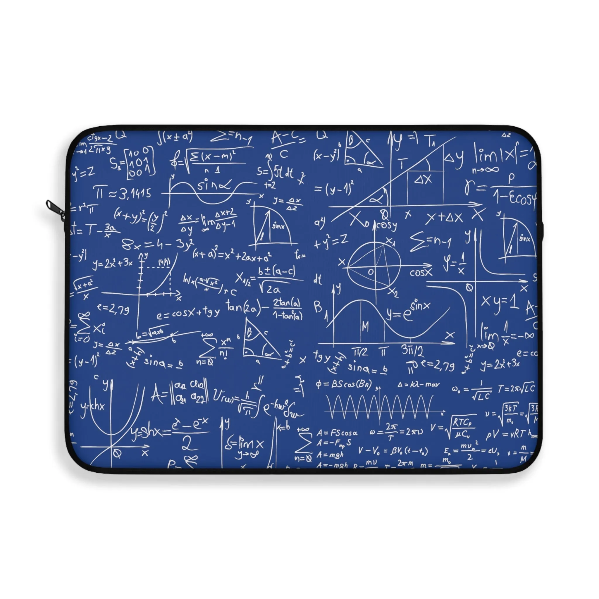 Numerical Incantations Laptop Case - Navy Blue