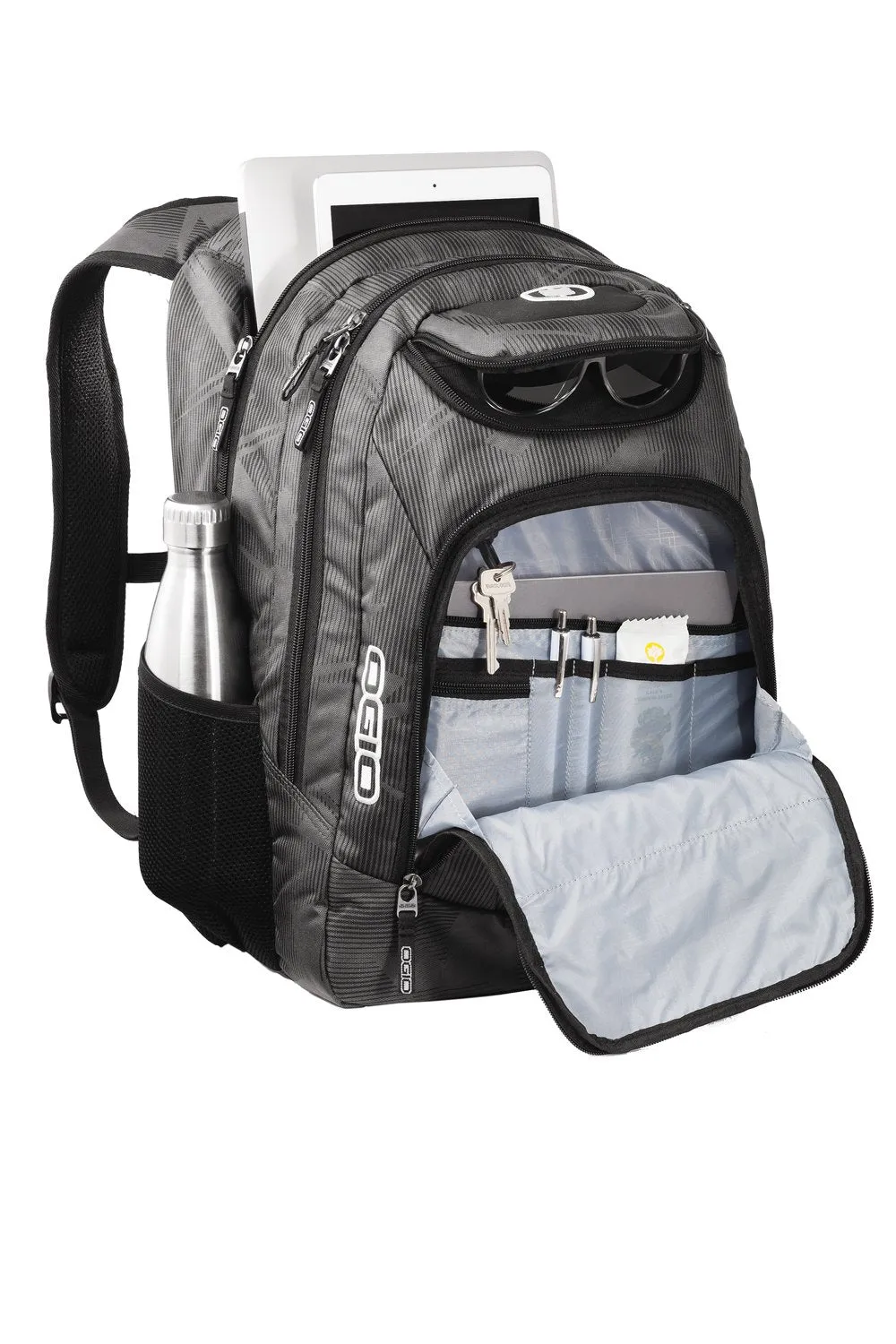 Ogio 411069-BLACK Business Excelsior 17" Laptop Backpack/Rucksack, Black/Silver