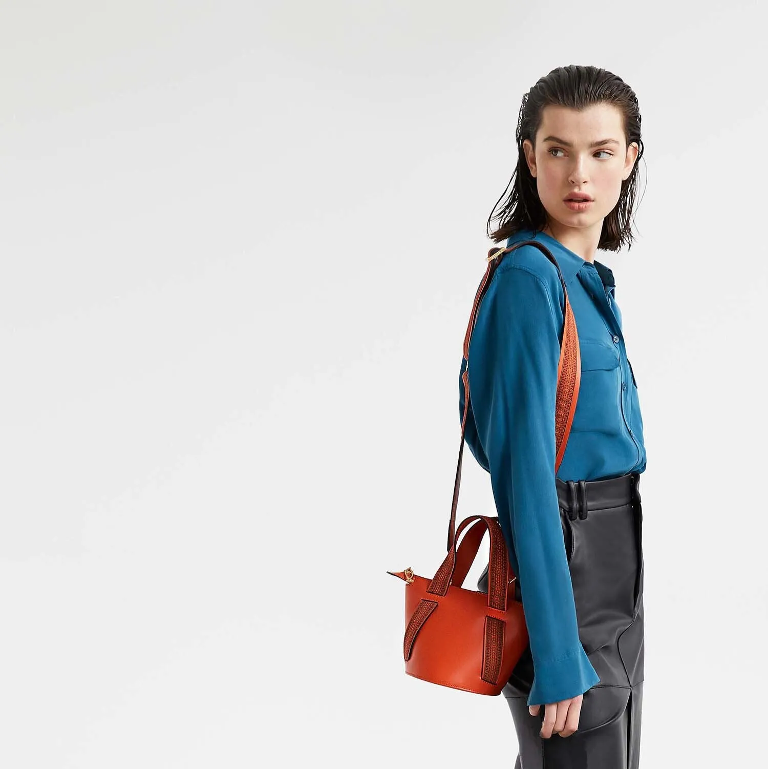 Orange Boho | Bucket Bag