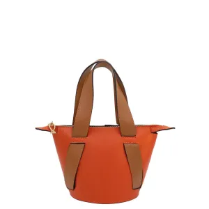 Orange   Camel | Bucket Bag